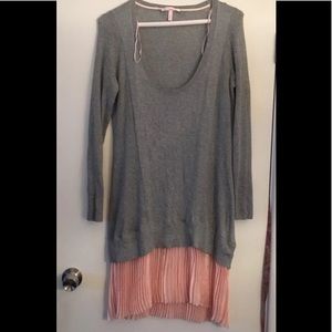 Grey sand pink sweater dress